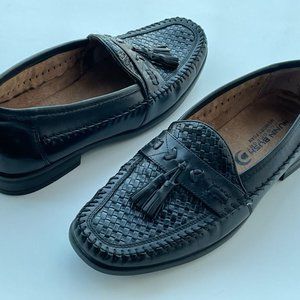 Nunn Bush Men Shoes Black Genuine Leather Memory Foam Loafer Tassel Size 8.5M